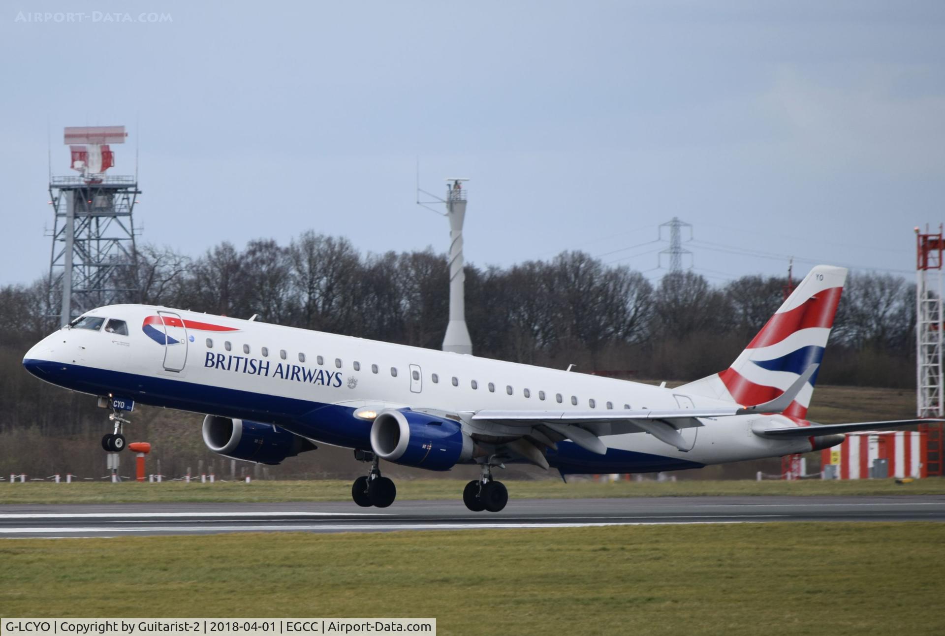 G-LCYO, 2011 Embraer 190SR (ERJ-190-100SR) C/N 19000430, At Manchester
