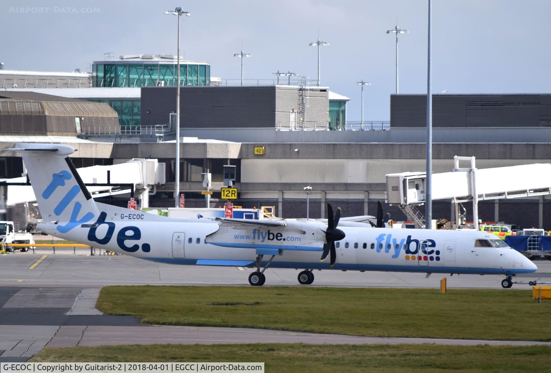 G-ECOC, 2007 De Havilland Canada DHC-8-402Q Dash 8 C/N 4197, At Manchester
