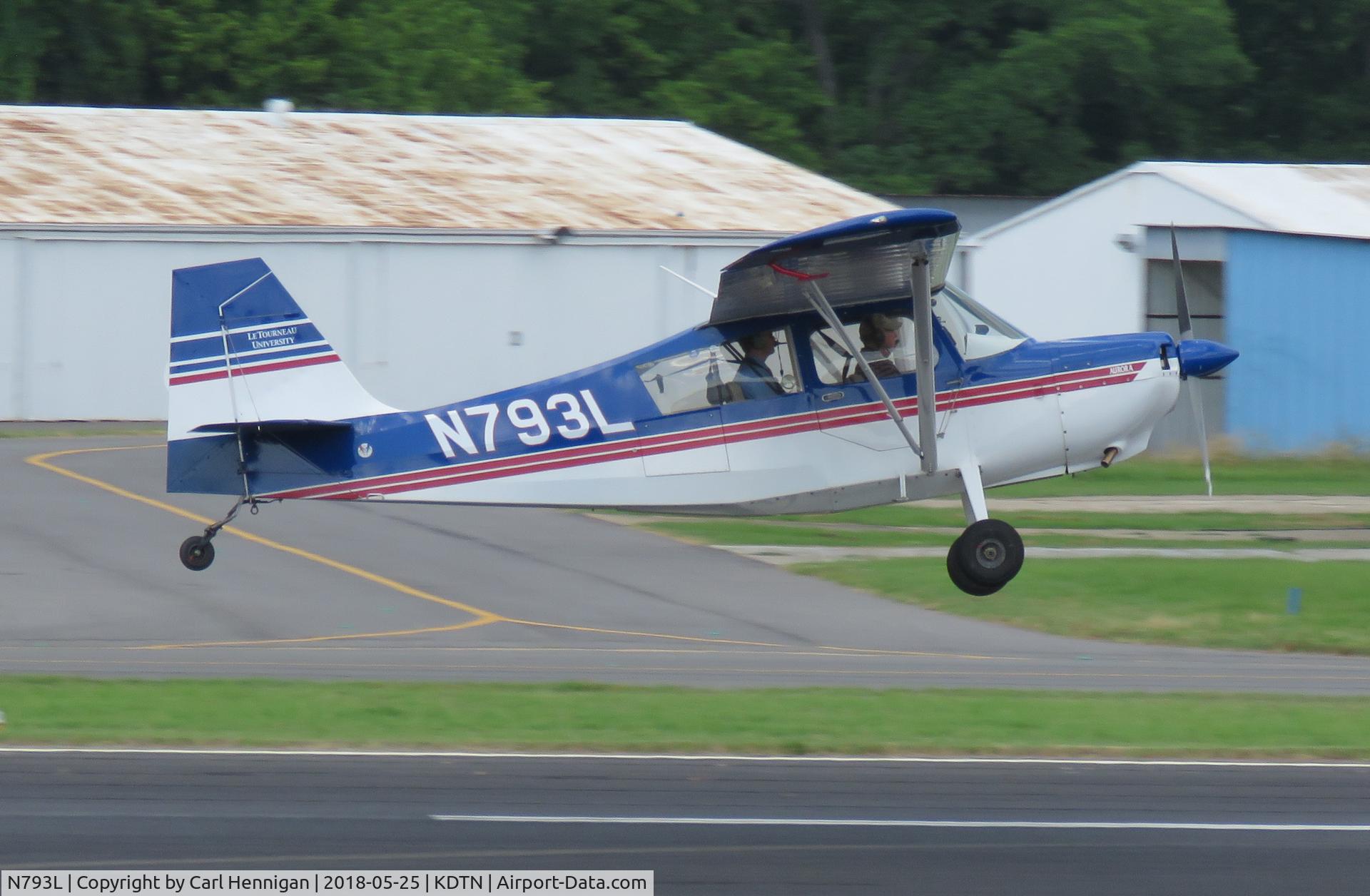 N793L, 2014 American Champion 7ECA Aurora Citabria C/N 1409-2014, Take off runway 14