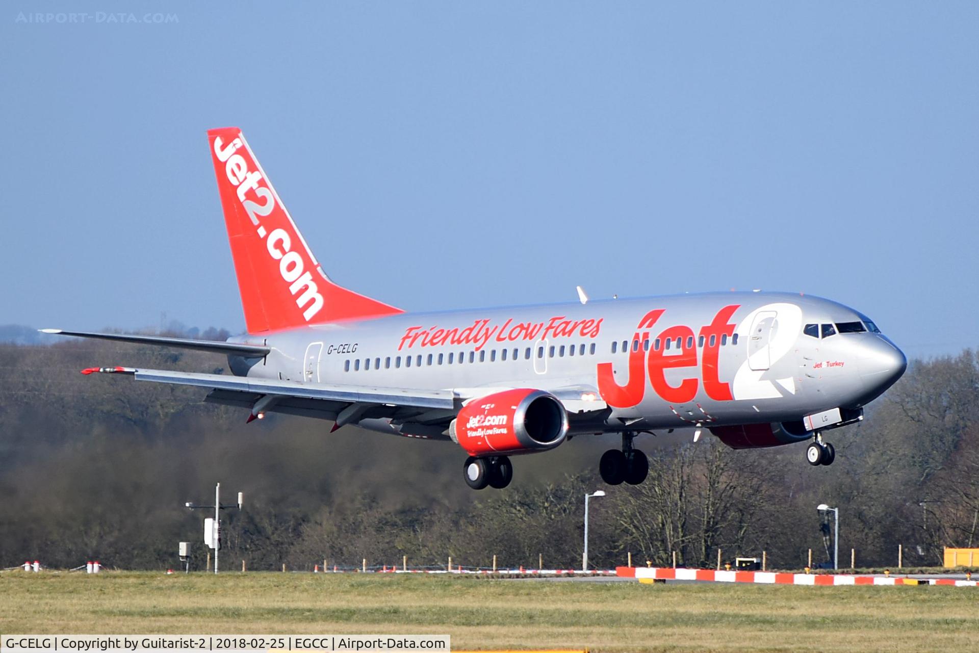 G-CELG, 1988 Boeing 737-377 C/N 24303, At Manchester