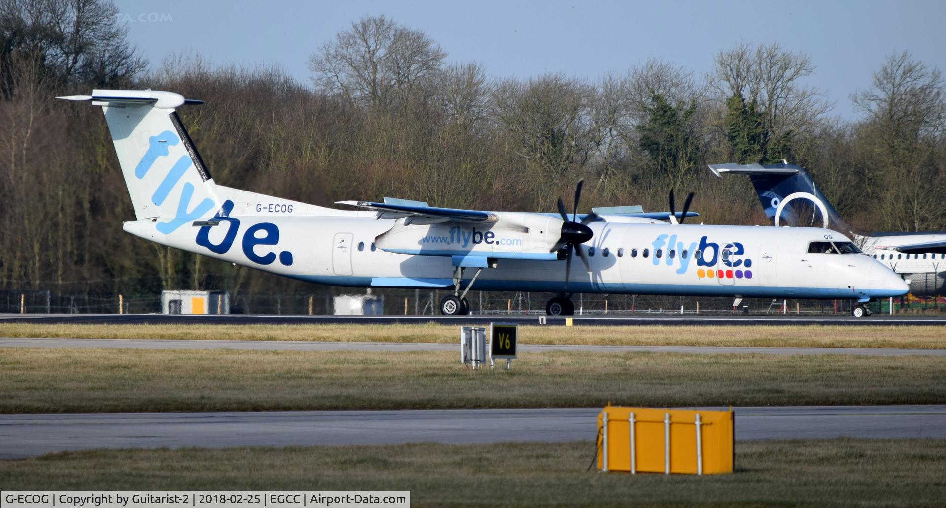 G-ECOG, 2008 De Havilland Canada DHC-8-402Q Dash 8 C/N 4220, At Manchester