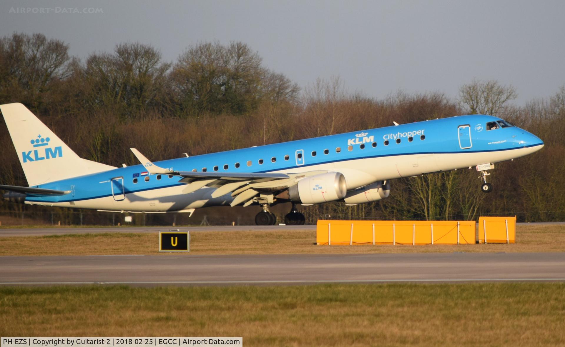 PH-EZS, 2010 Embraer 190LR (ERJ-190-100LR) C/N 19000380, At Manchester