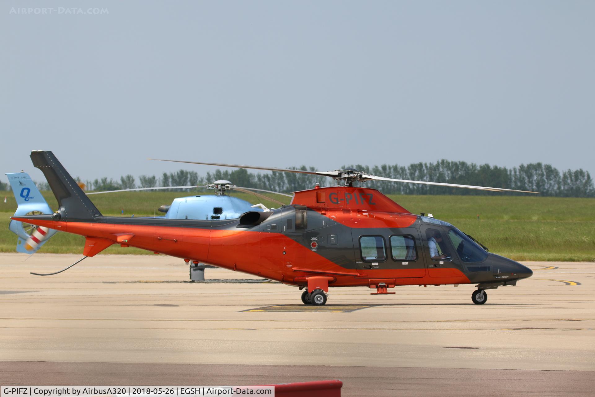 G-PIFZ, 2016 Agusta AW-109SP Grand New C/N 22355, Arriving on the Saxon ramp
