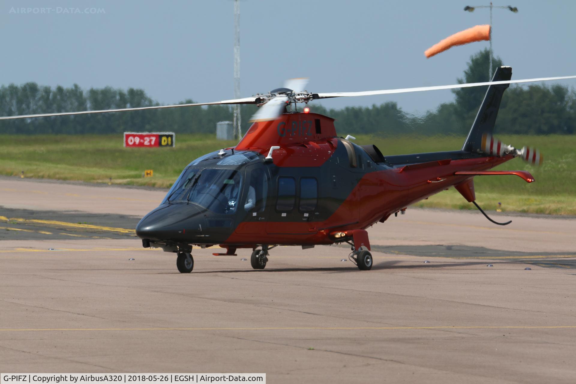 G-PIFZ, 2016 Agusta AW-109SP Grand New C/N 22355, Arriving on the Saxon ramp