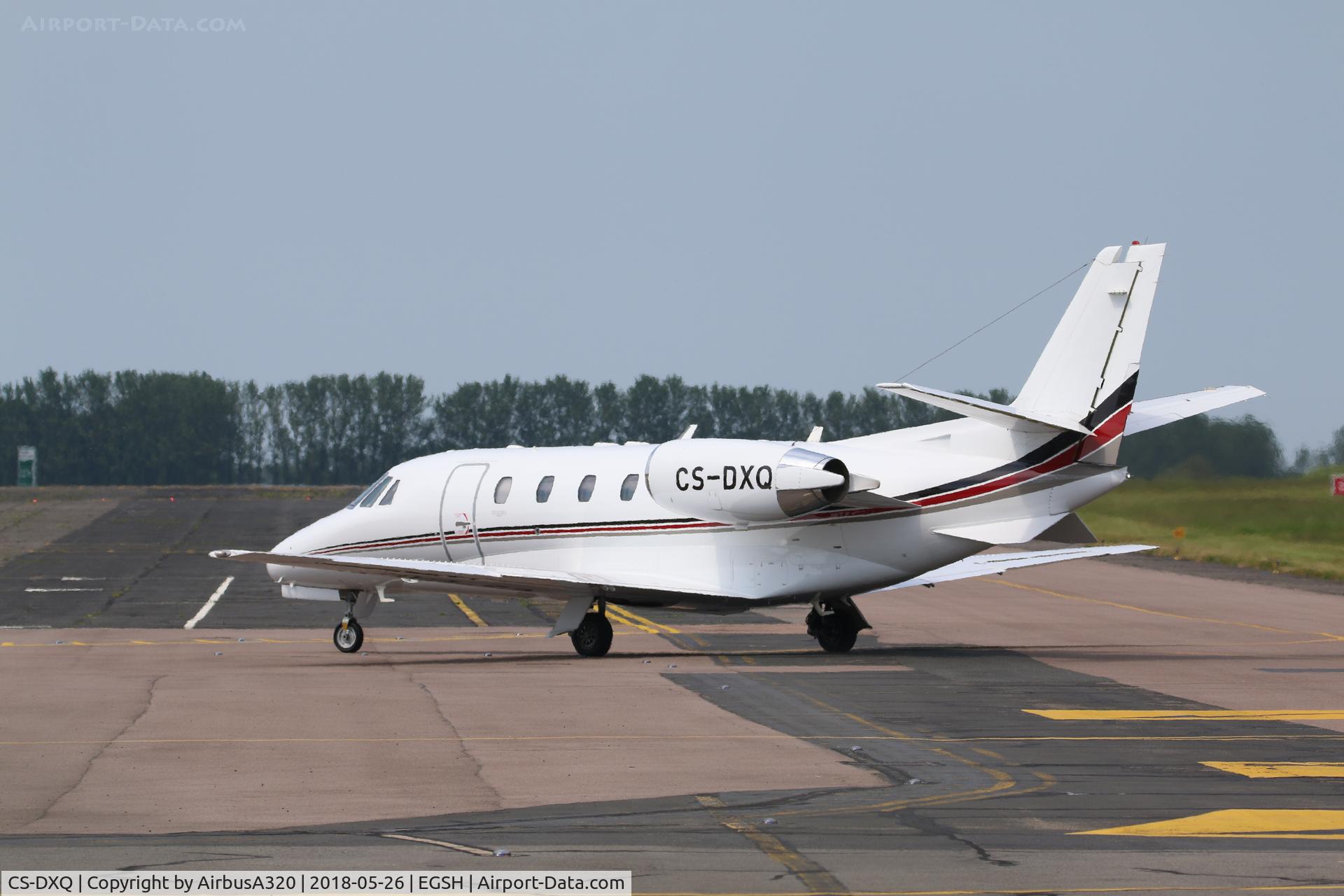 CS-DXQ, 2007 Cessna 560XL Citation XLS C/N 560-5704, Arriving at Norwich