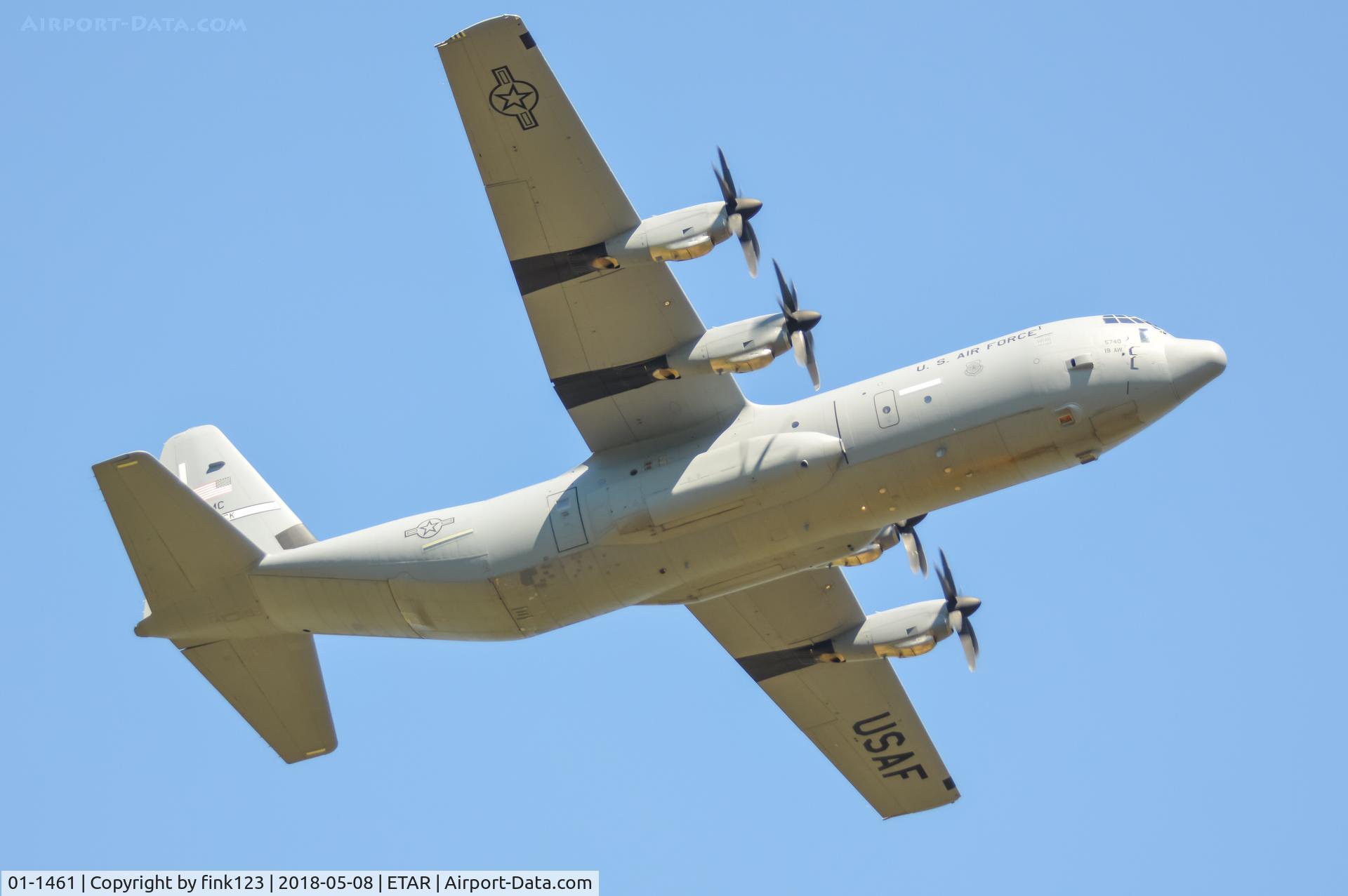 01-1461, 2001 Lockheed Martin C-130J-30 Super Hercules C/N 382-5525, C130 departing Ramstein