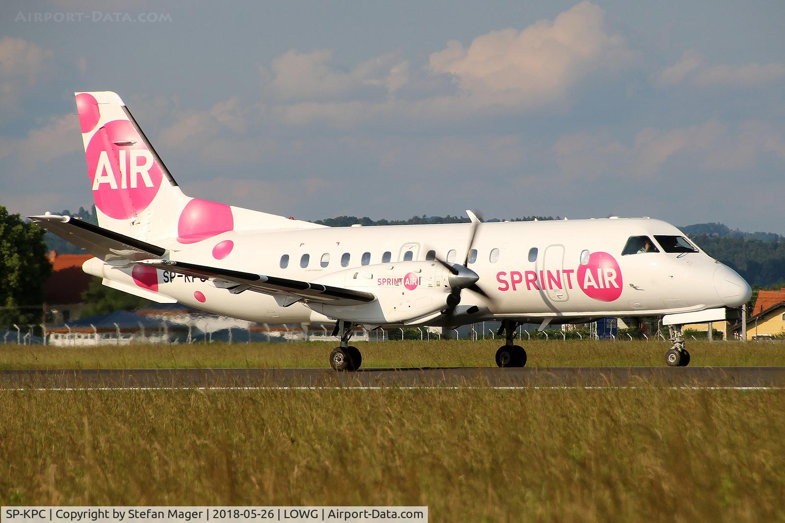 SP-KPC, 1986 Saab SF340A C/N 340A-070, Sprint Air Saab 340A @GRZ (single charter to FDH)
