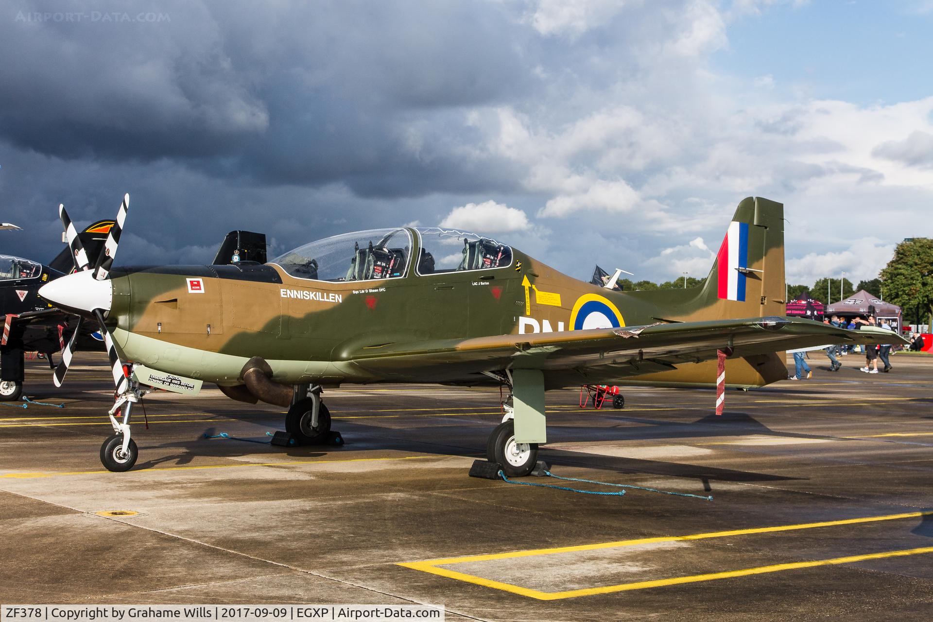 ZF378, 1992 Short S-312 Tucano T1 C/N S121/T92, Shorts Tucano T1 ZF378/RN-S 1 FTS RAF(72 Sqd special markings) Scampton 9/9/17