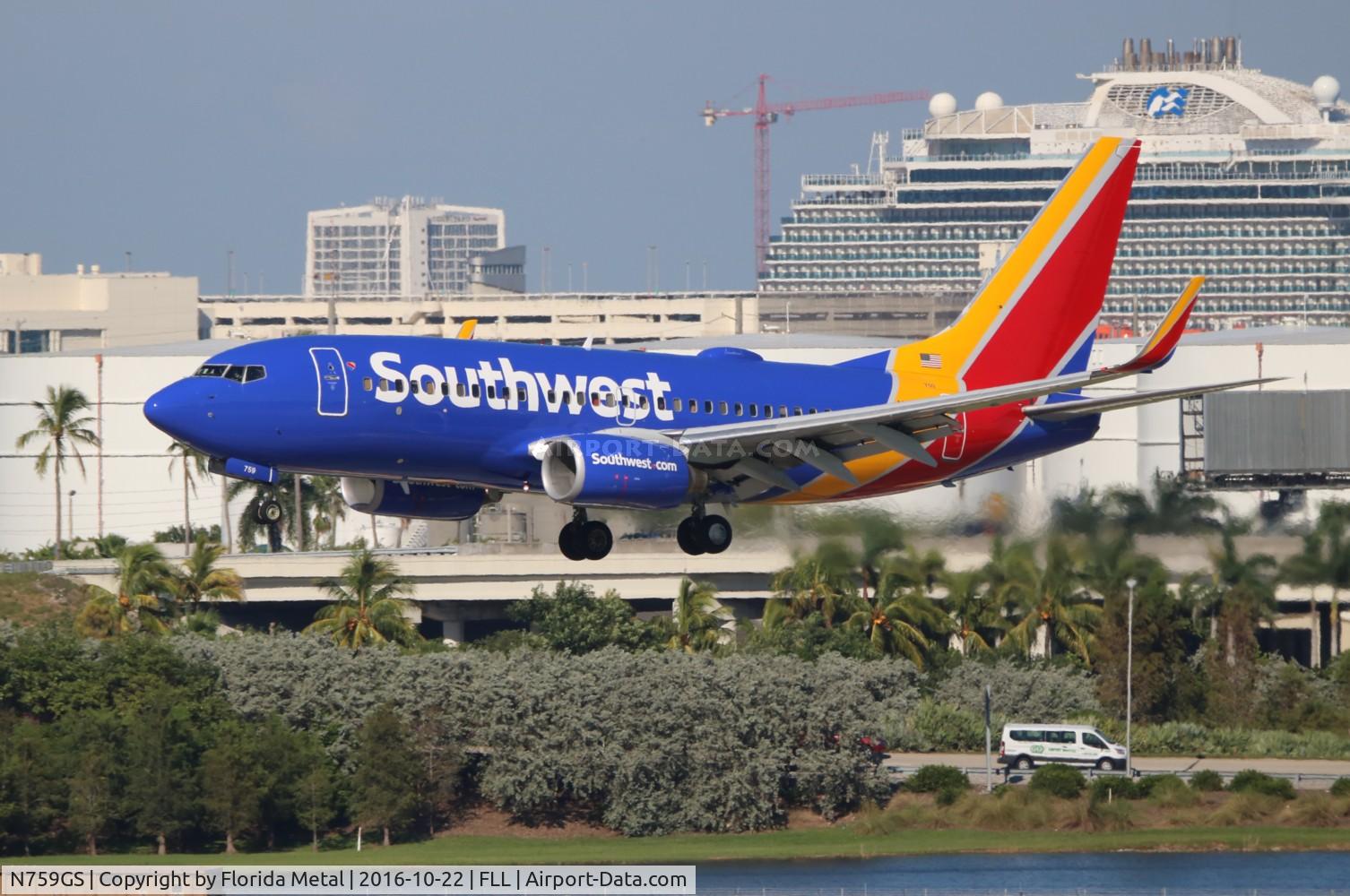 N759GS, 1999 Boeing 737-7H4 C/N 30544, Southwest