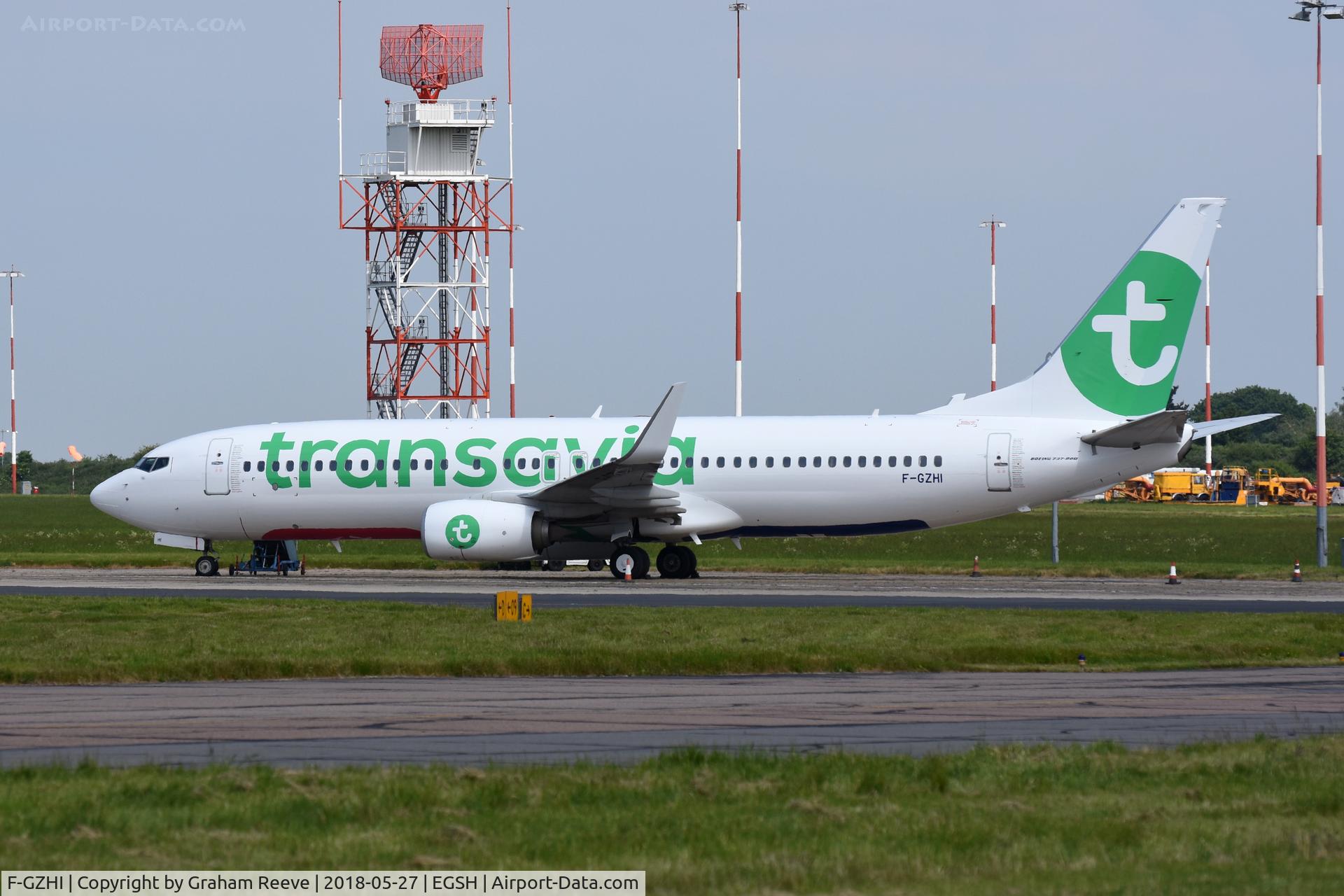 F-GZHI, 2013 Boeing 737-86J C/N 36120, Parked at Norwich after a re-spray.