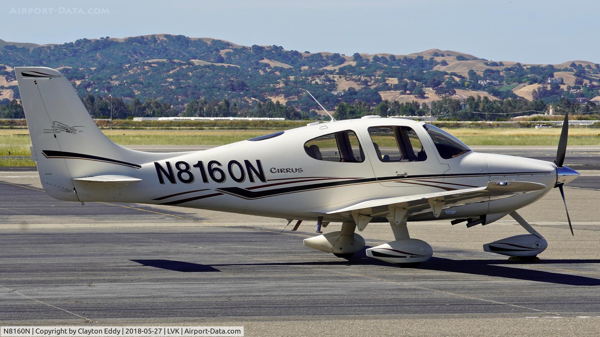 N8160N, Cirrus SR22 C/N 0734, Livermore Airport California 2018.