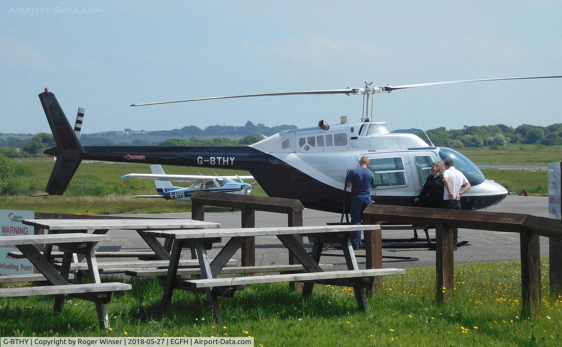G-BTHY, 1977 Bell 206B JetRanger III C/N 2290, Visiting Jet Ranger III operated by Suffolk Helicopters Ltd.