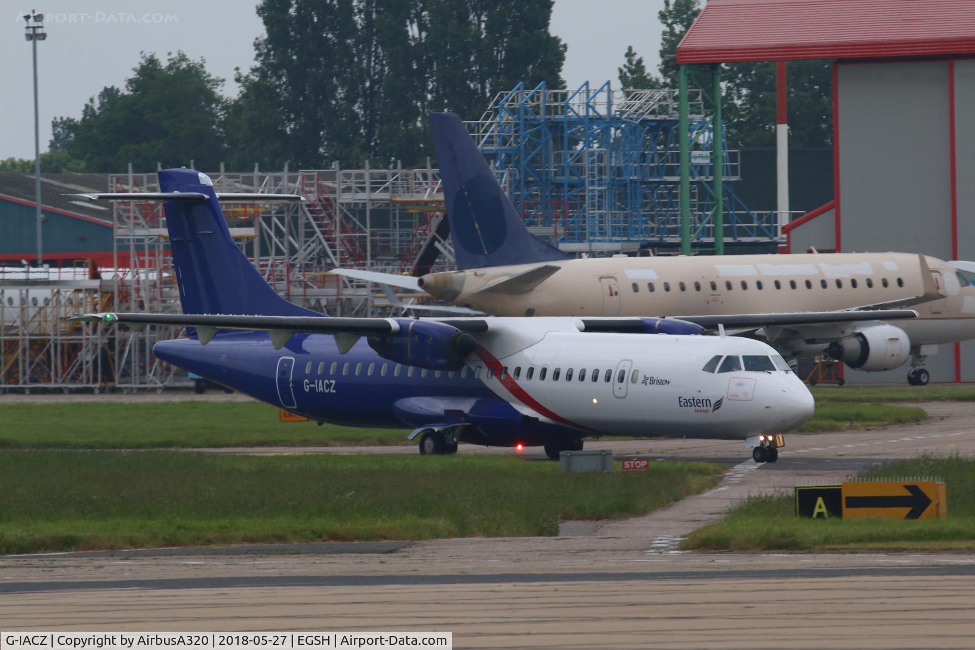 G-IACZ, 2018 ATR 72-212A C/N 1482, Arriving on her first visit to Norwich with a flight from Aberdeen