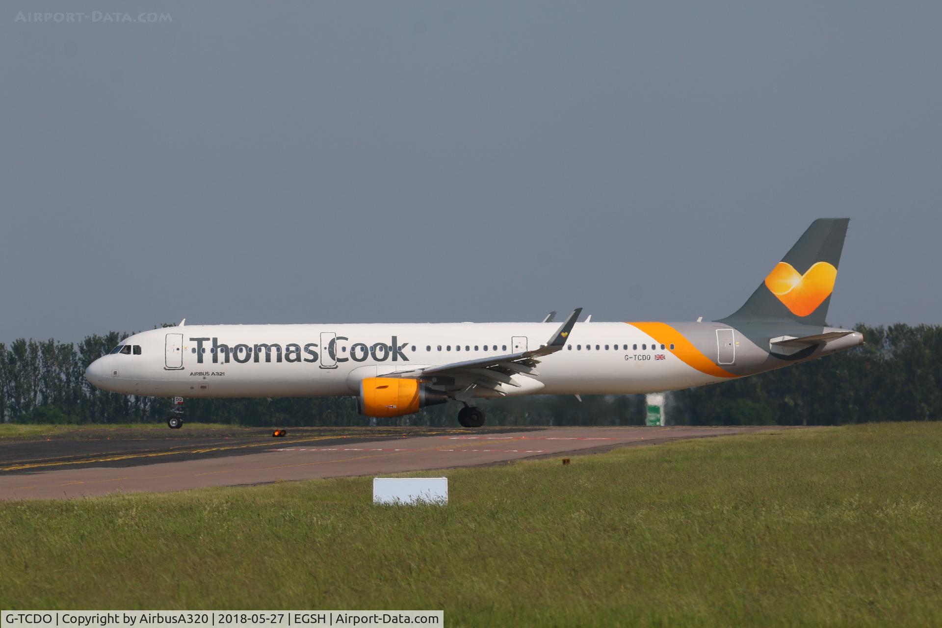 G-TCDO, 2016 Airbus A321-211 C/N 7055, diverted into Norwich for fuel