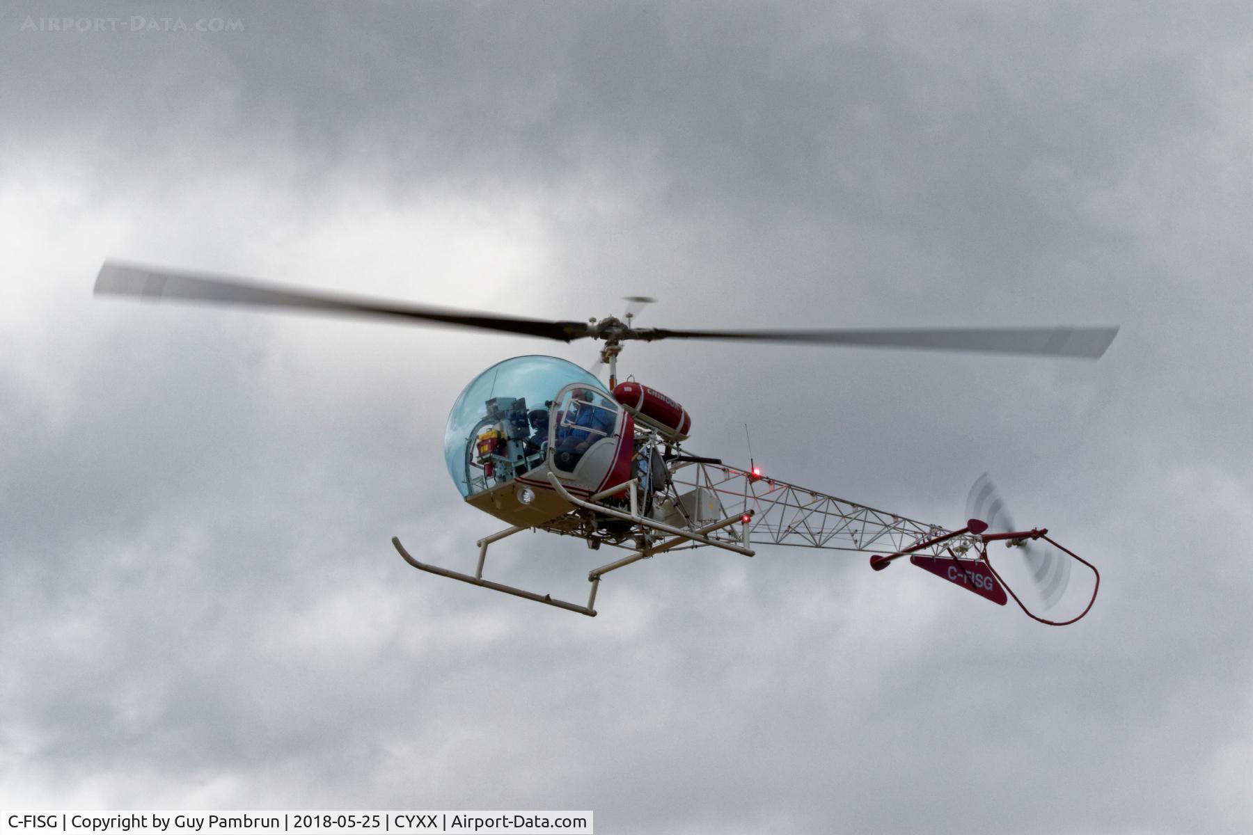 C-FISG, 1956 Bell 47G-2 C/N 1518, Landing