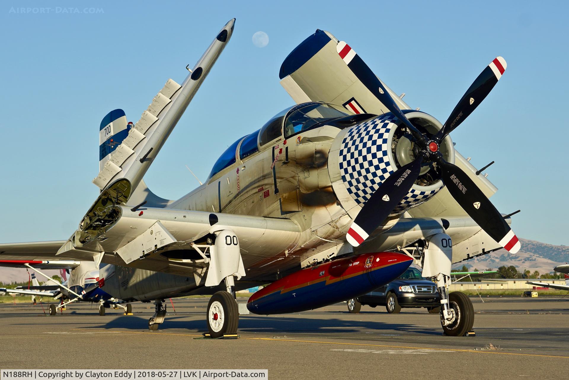 N188RH, 1955 Douglas EA-1E Skyraider C/N 10265 (135188), Livermore Airport California 2018.
