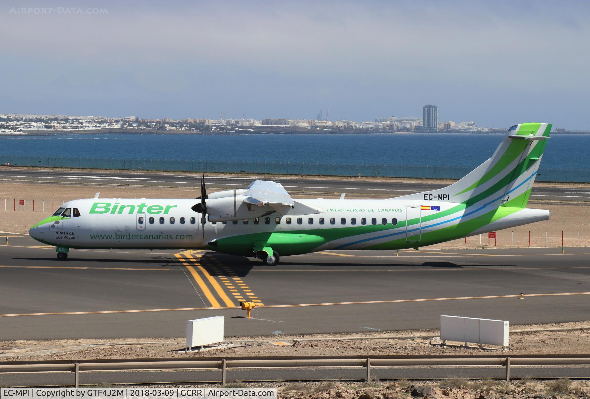 EC-MPI, 2017 ATR 72-600 (72-212A) C/N 1396, EC-MPI  Binter Canarias at Lanzarote 9Mar18