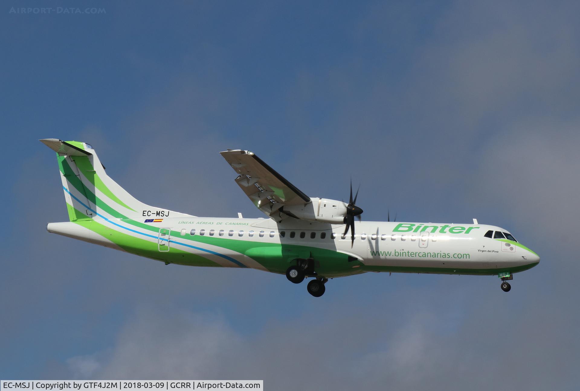 EC-MSJ, 2017 ATR 72-600 (72-212A) C/N 1454, EC-MSJ  Binter Canarias at Lanzarote 9Mar18