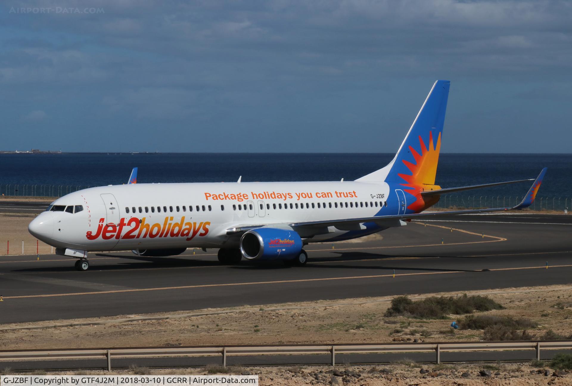 G-JZBF, 2017 Boeing 737-800 C/N 63162, G-JZBF  Jet2 at Lanzarote 10Mar18