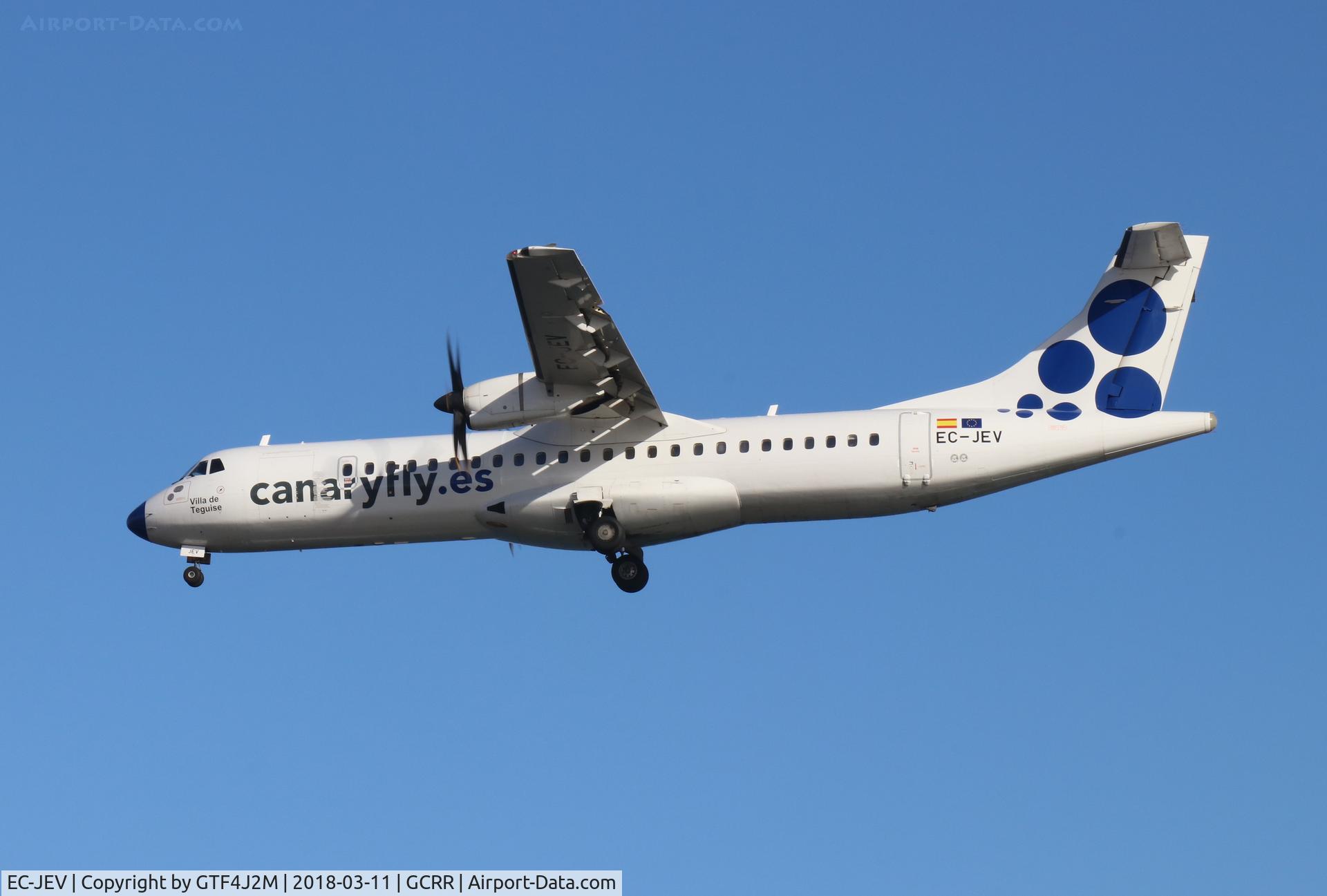 EC-JEV, 2005 ATR 72-212A C/N 717, EC-JEV  Canary Fly at Lanzarote 11Mar18