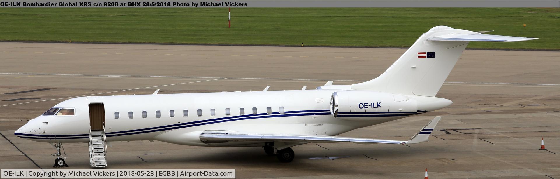 OE-ILK, 2006 Bombardier BD-700-1A10 Global Express XRS C/N 9208, Taken from the top of the NCP car-park at the old Elmdon