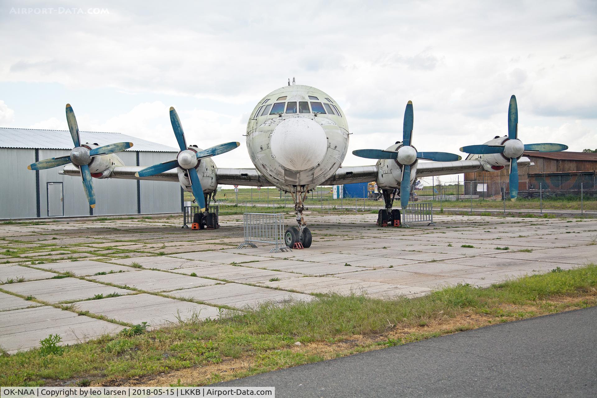 OK-NAA, 1959 Ilyushin Il-18 C/N 189001604, Kbely Air Museum 15.5.2018.wfu 2.1.77 after col-
lision with TU-134A OK-CFD on ground PRG.2.1.77.24542 hrs and 19999 cycles.