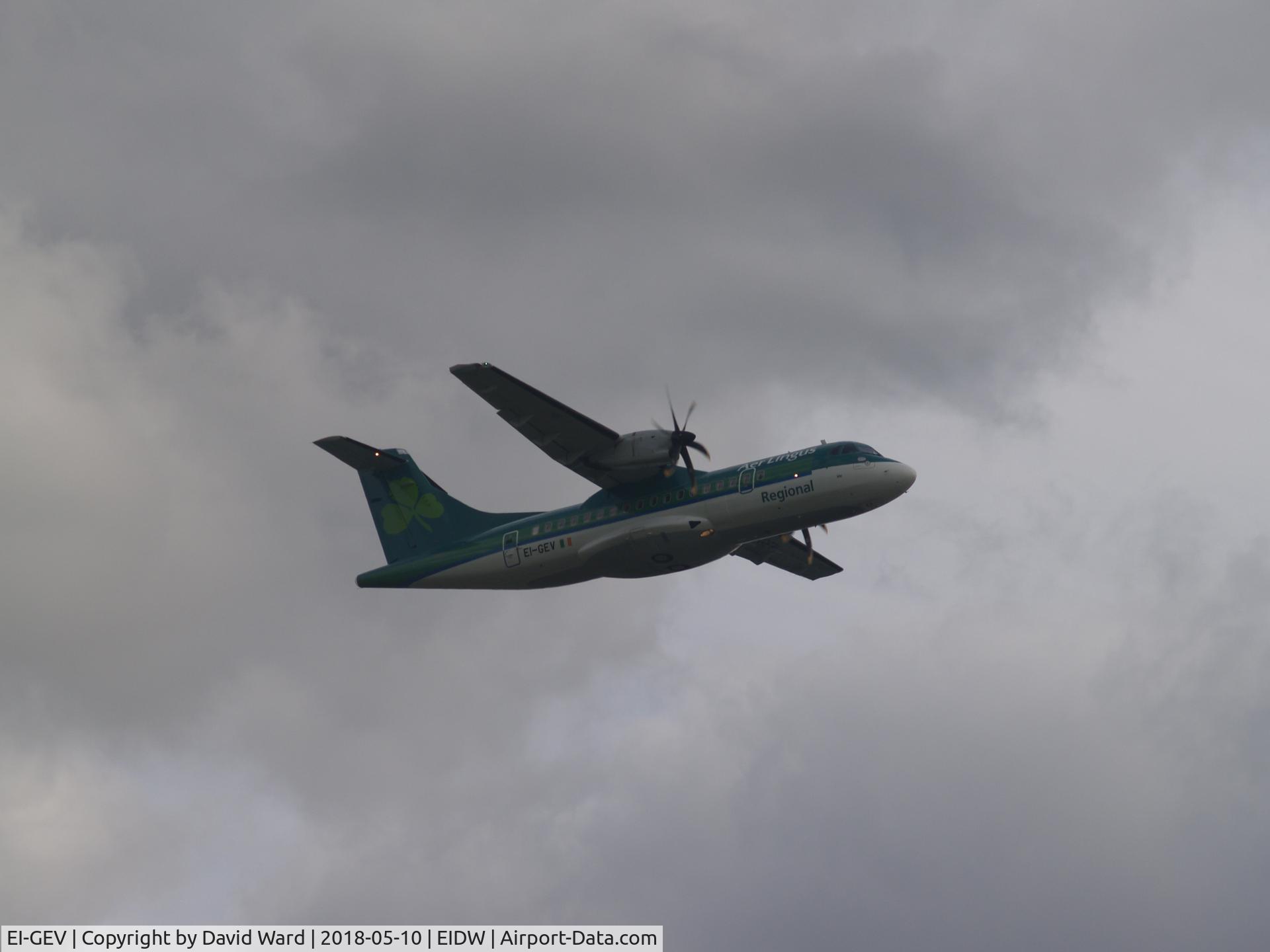 EI-GEV, 2016 ATR 42-600 C/N 1213, Stobart Air EI-GEV Taking Off from Dublin
