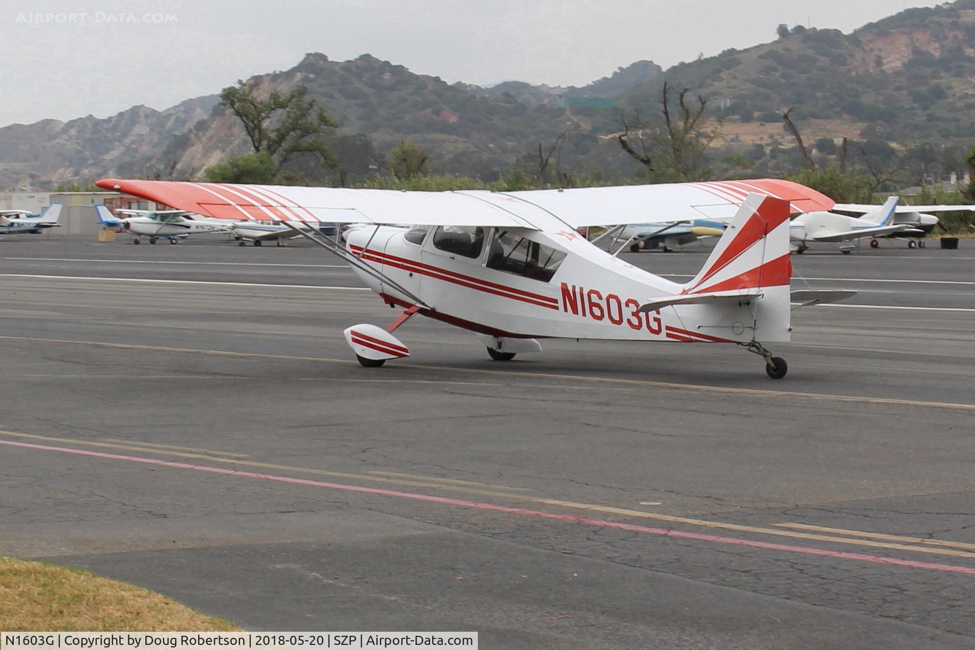 N1603G, 1968 Champion 7ECA Citabria C/N 609, 1968 Champion 7ECA CITABRIA, Lycoming O-320 150  Hp, taxi