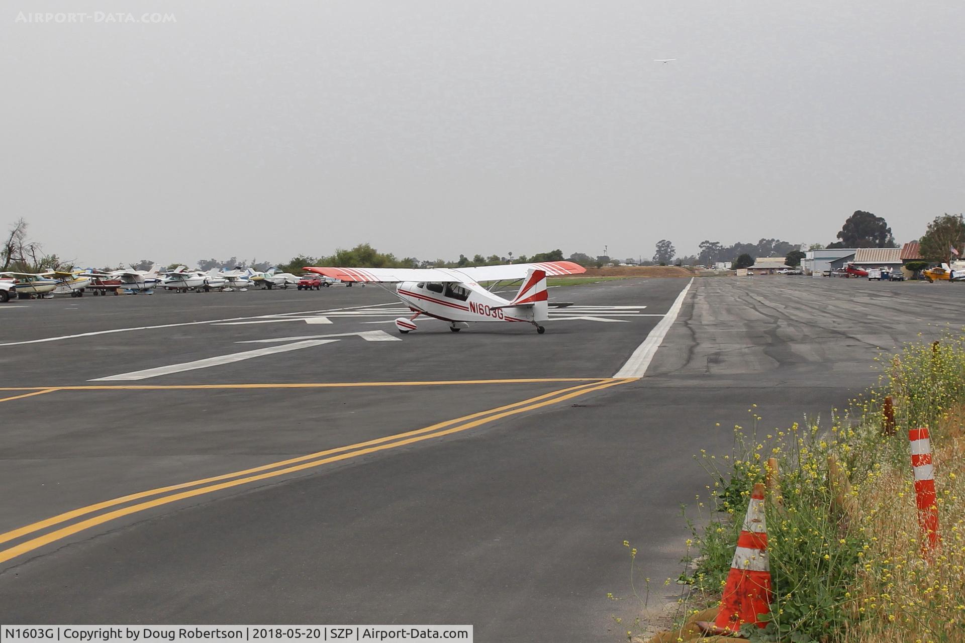 N1603G, 1968 Champion 7ECA Citabria C/N 609, 1968 Champion 7ECA CITABRIA, Lycoming O-320 150 Hp, taking the active