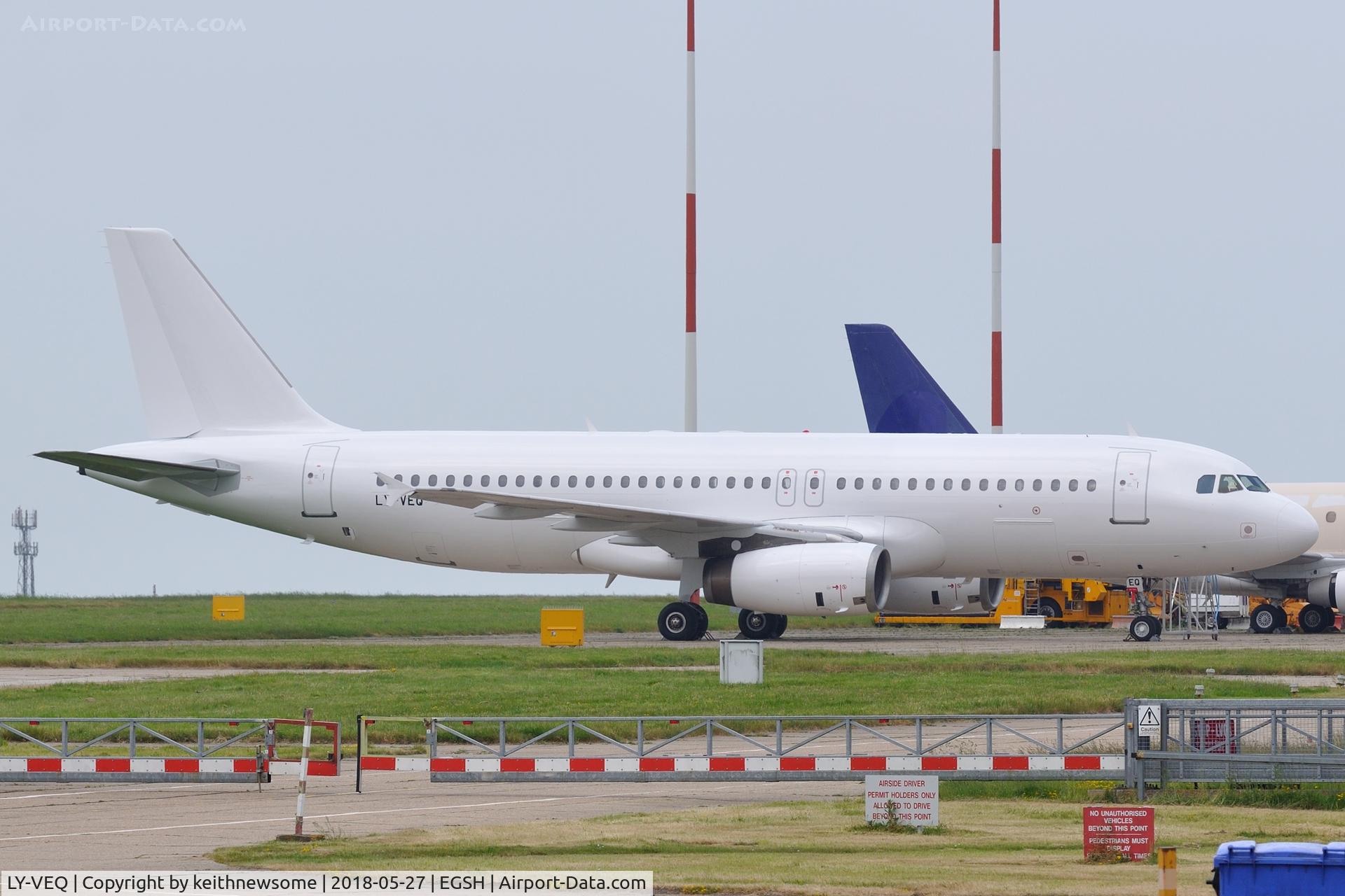 LY-VEQ, 1997 Airbus A320-232 C/N 709, Removed from spray shop.