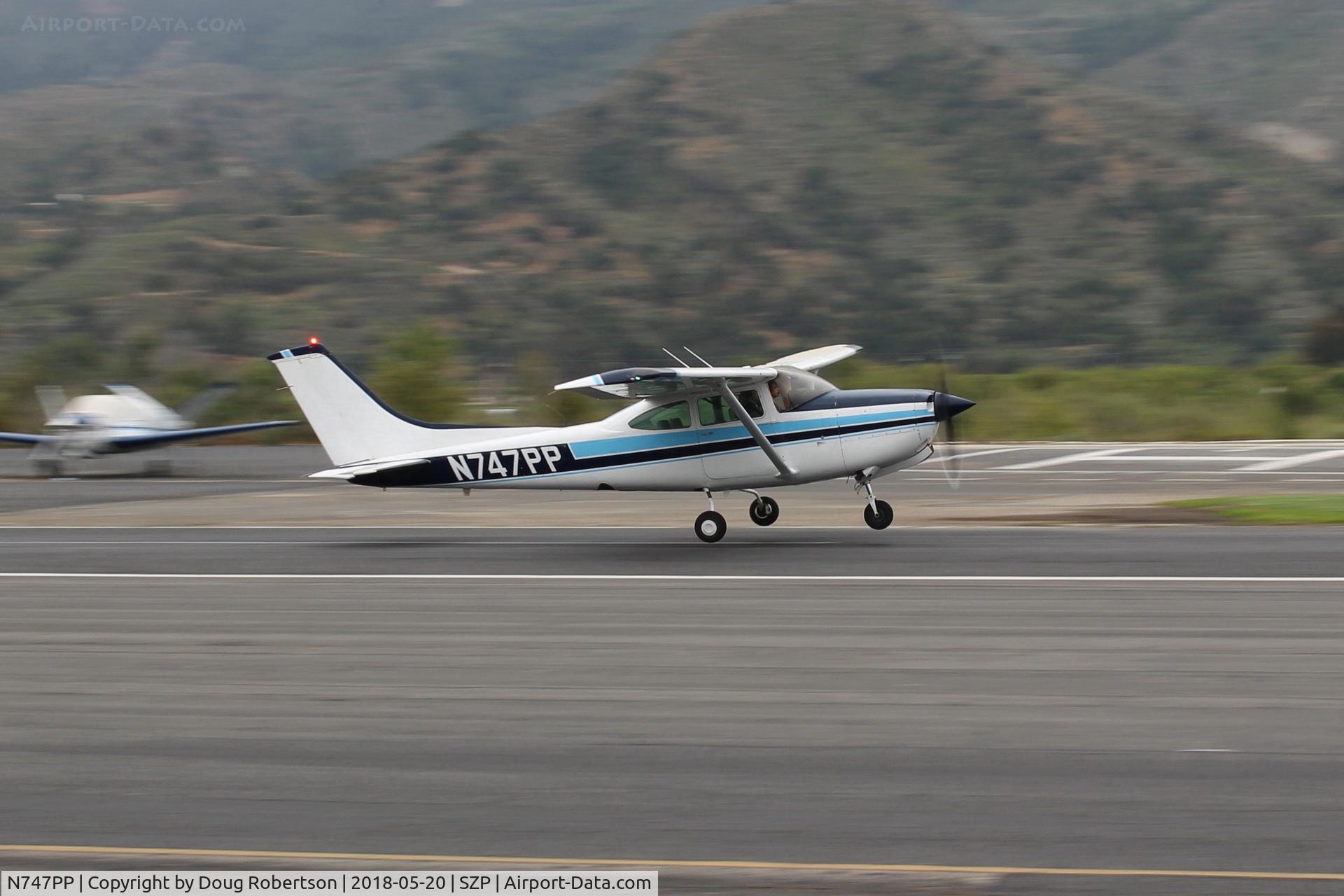 N747PP, 1980 Cessna 182R Skylane C/N R18201587, 1980 Cessna 182R SKYLANE, Continental O-540-J3C5D 235 Hp, liftoff Rwy 22