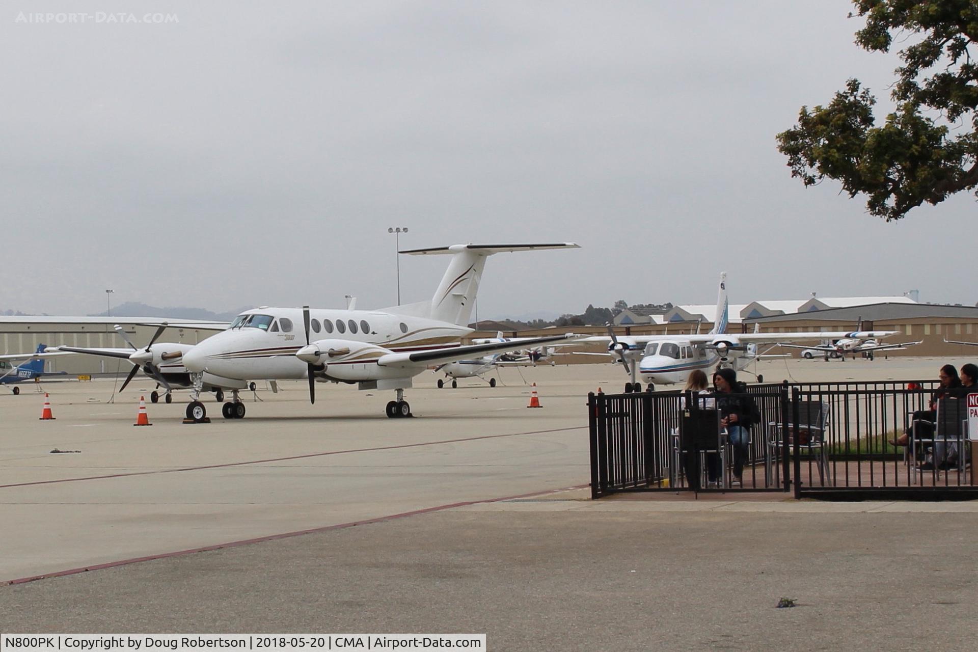 N800PK, 1981 Beech B200 King Air C/N BB-982, 1981 Beech B200 SUPER KING AIR, two Pratt & Whitney PT6A-41 turboprops 850 SHp each, on Channel Islands Aviation ramp