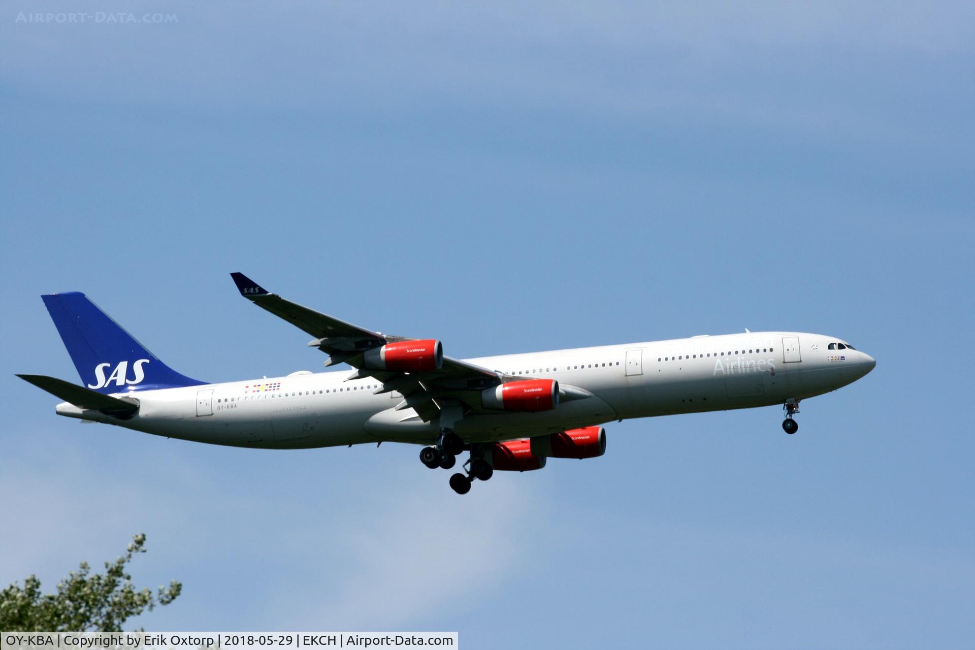 OY-KBA, 2001 Airbus A340-313X C/N 435, OY-KBA landing rw 04L