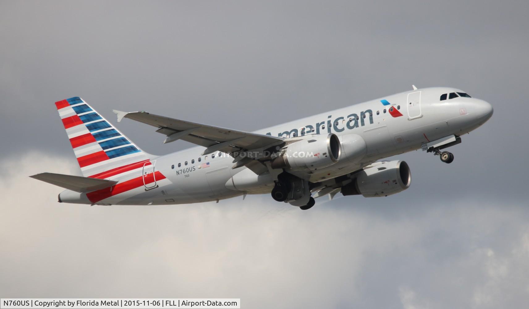 N760US, 2000 Airbus A319-112 C/N 1354, American