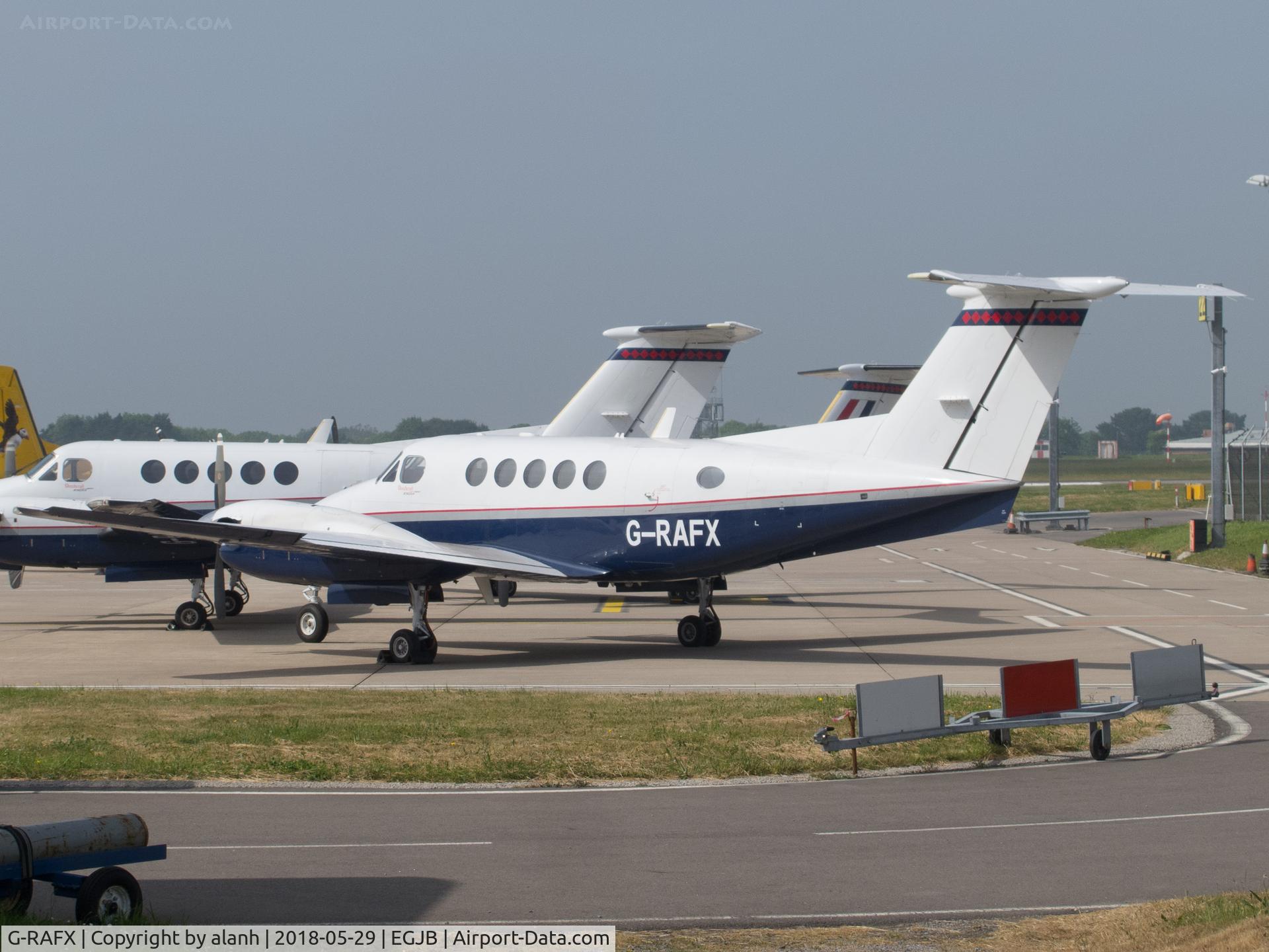 G-RAFX, 2007 Hawker Beechcraft B200GT King Air C/N BY-36, In process of de-militarisation at ASG, Guernsey