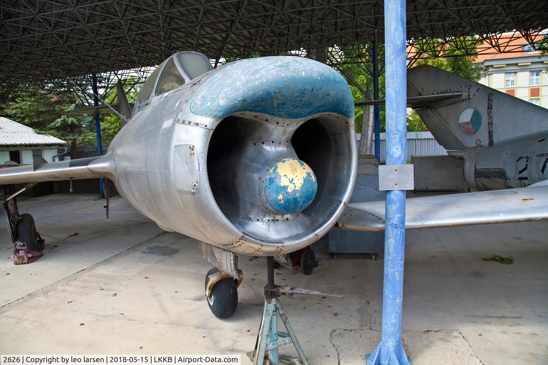 2626, Mikoyan-Gurevich MiG-15UTI C/N 722626, Kebly Air Museum 15.5.2018. Aircraft vith RP-1 Izumrud radar.