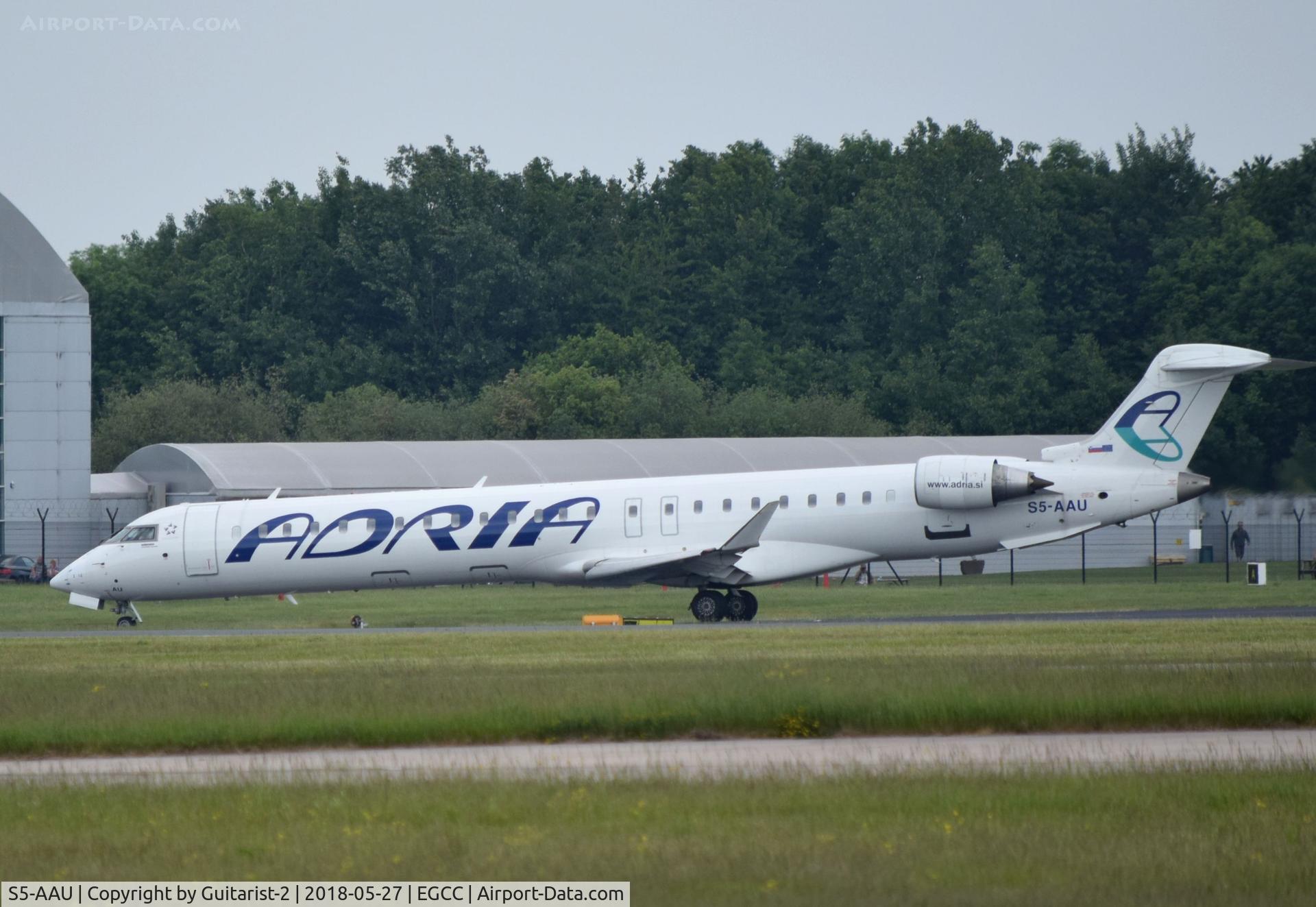 S5-AAU, 2012 Bombardier CRJ-900 (CL-600-2D24) C/N 15283, At Manchester