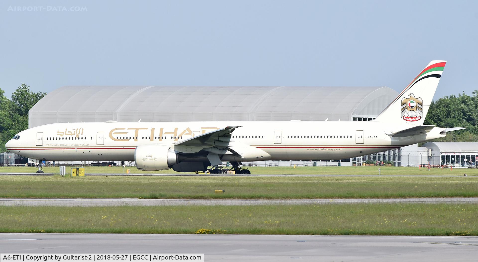 A6-ETI, 2011 Boeing 777-3FX/ER C/N 39684, At Manchester
