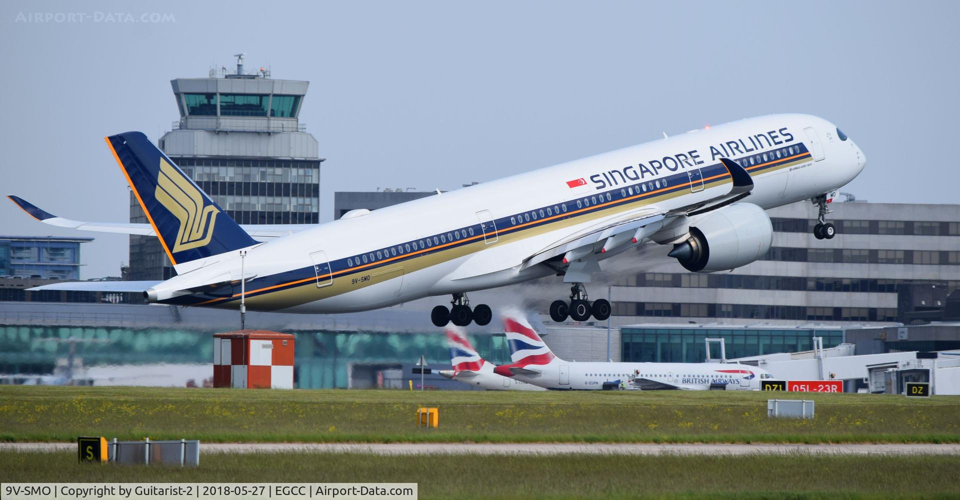 9V-SMO, 2017 Airbus A350-941 C/N 116, At Manchester