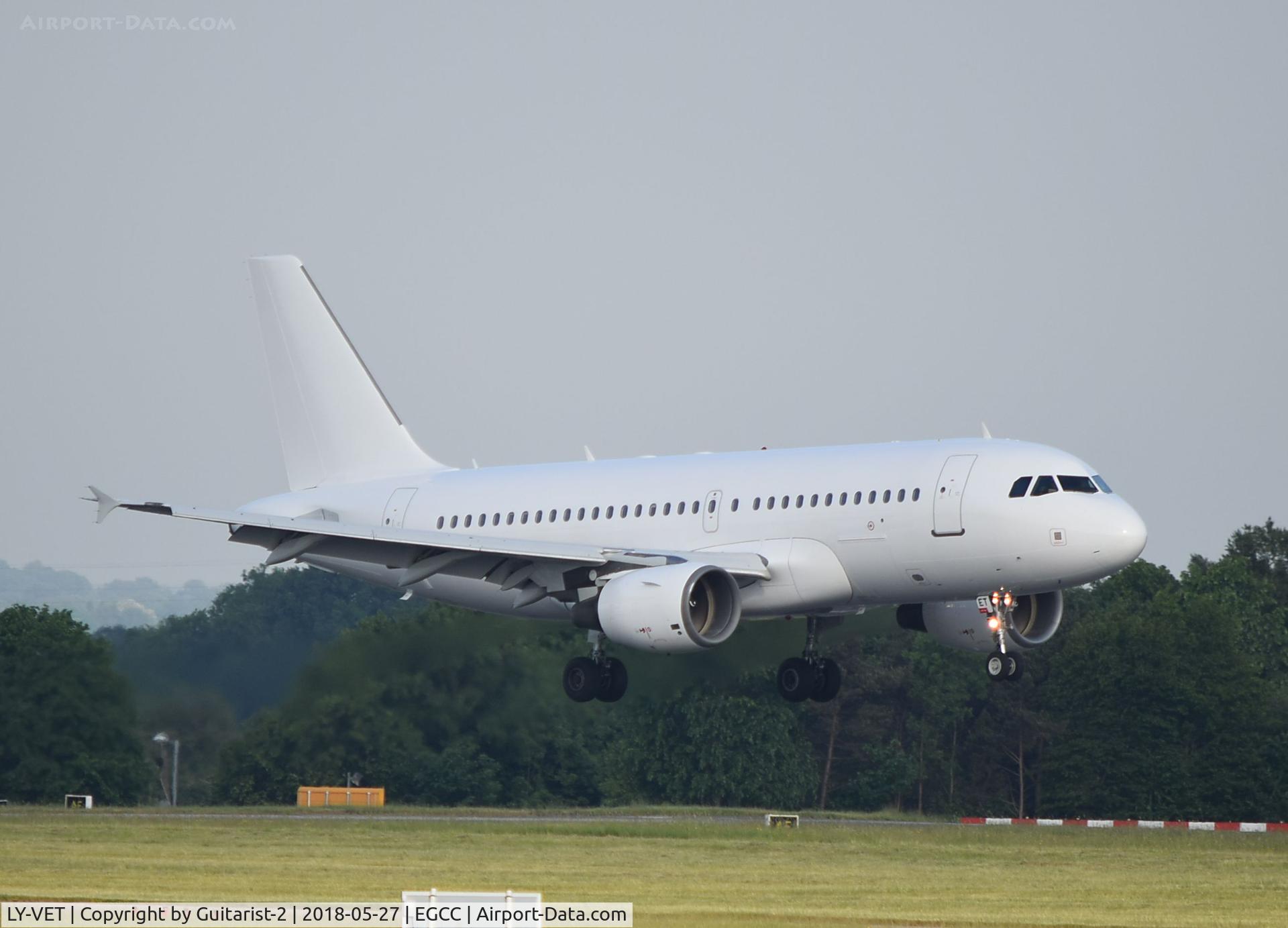 LY-VET, 2002 Airbus A319-112 C/N 1778, At Manchester