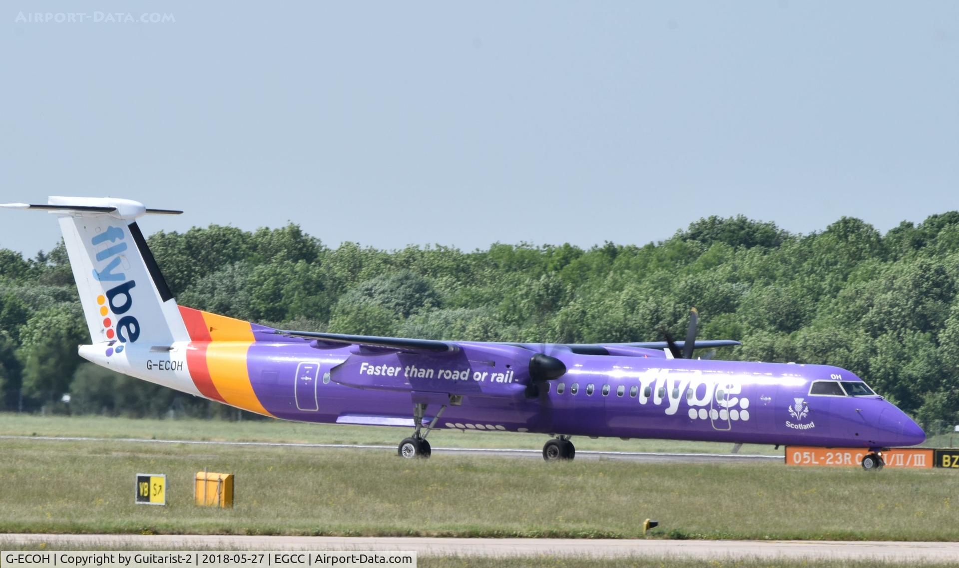G-ECOH, 2008 De Havilland Canada DHC-8-402Q Dash 8 C/N 4221, At Manchester