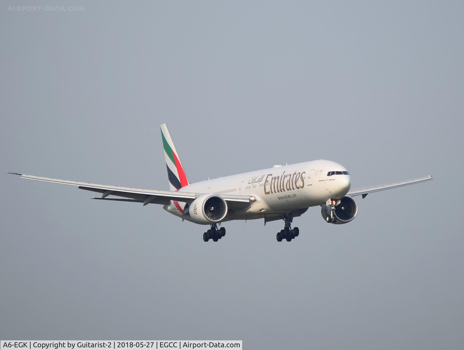 A6-EGK, 2011 Boeing 777-31H/ER C/N 41071, At Manchester