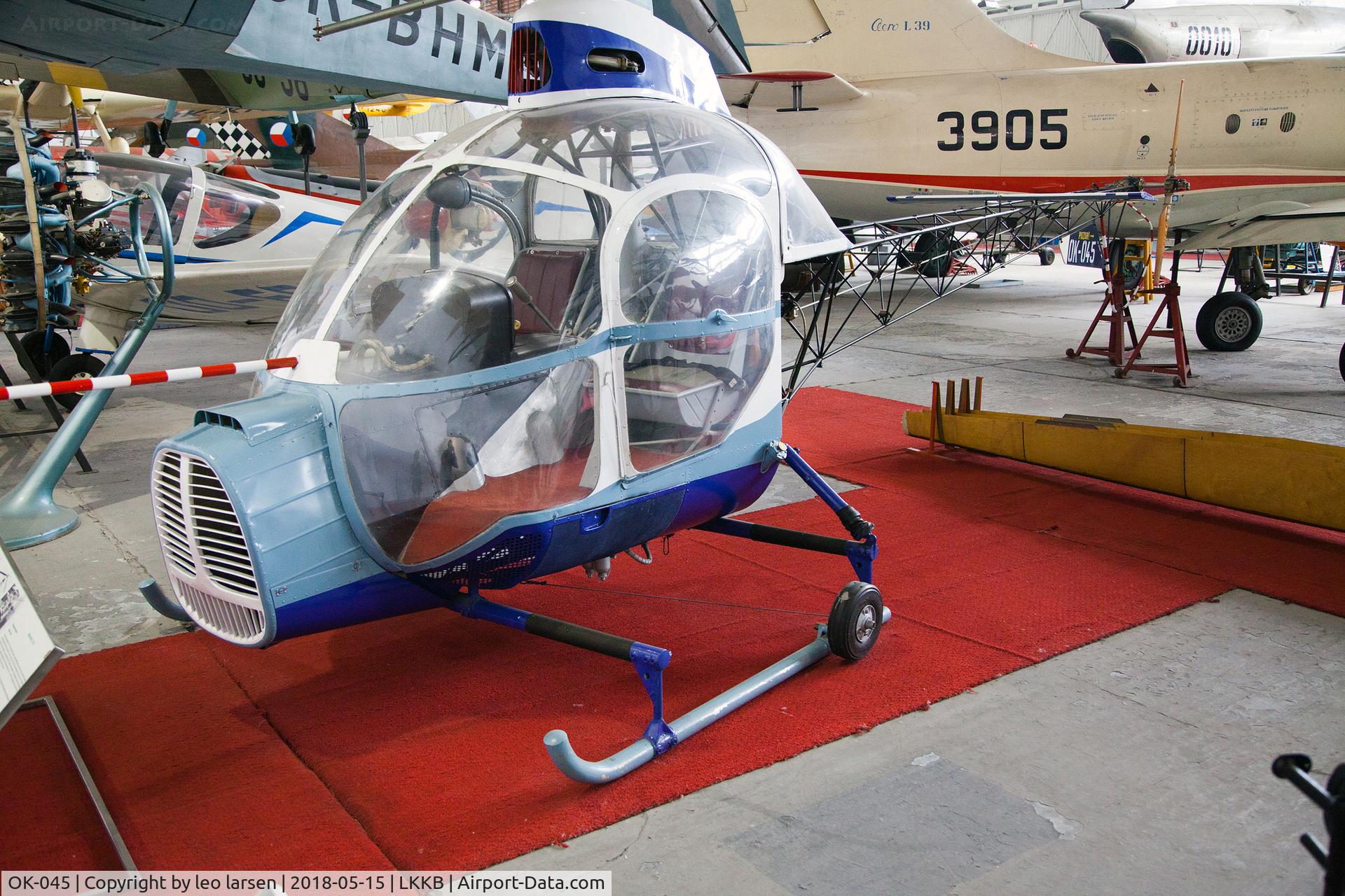 OK-045, 1960 Zlin Z-135 Heli Trainer C/N 1, Kebly Air Museum 15.5.2018
