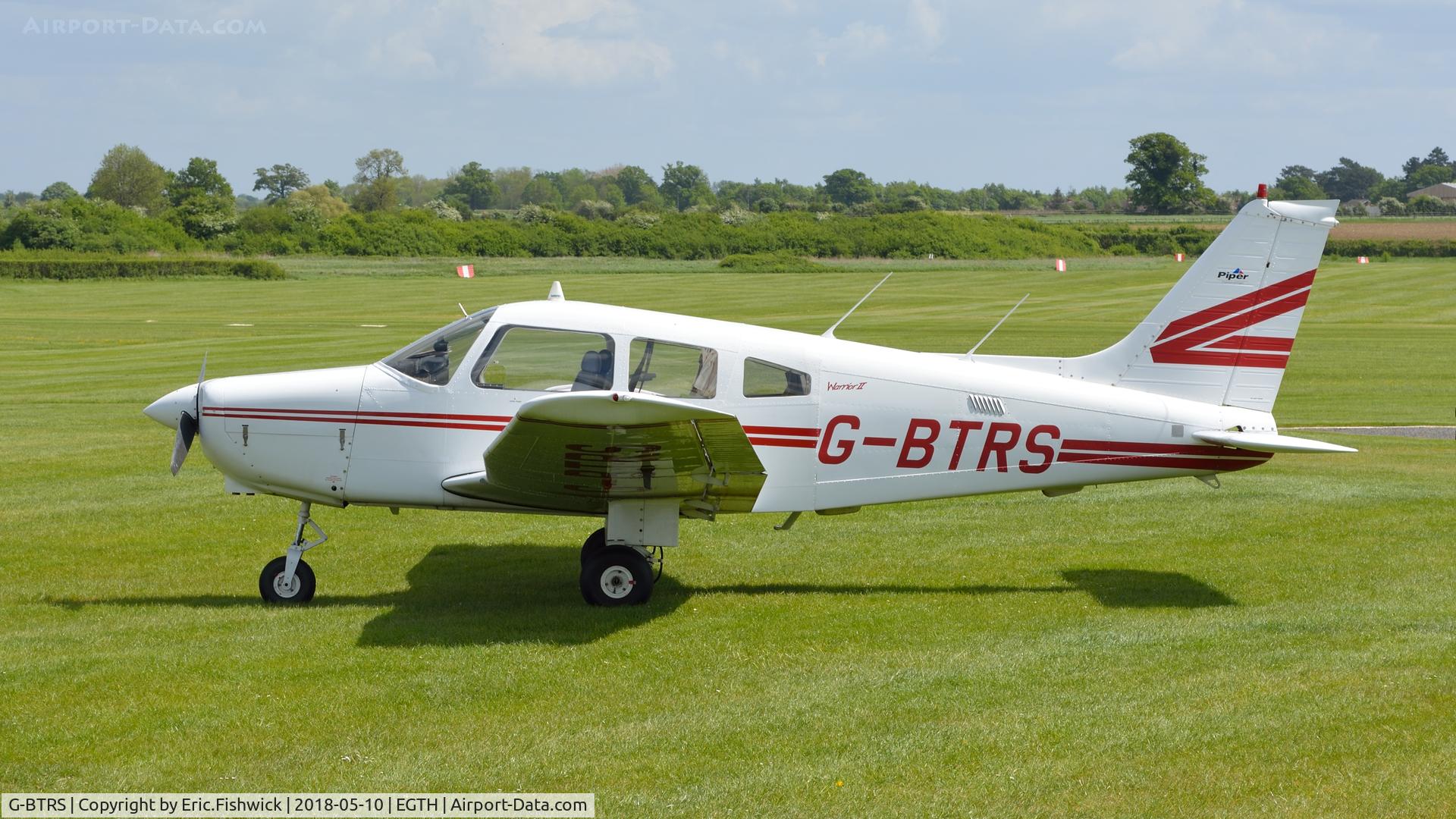 G-BTRS, 1981 Piper PA-28-161 Cherokee Warrior II C/N 28-8116004, x. G-BTRS visiting The Shuttleworth Collection, Old Warden.