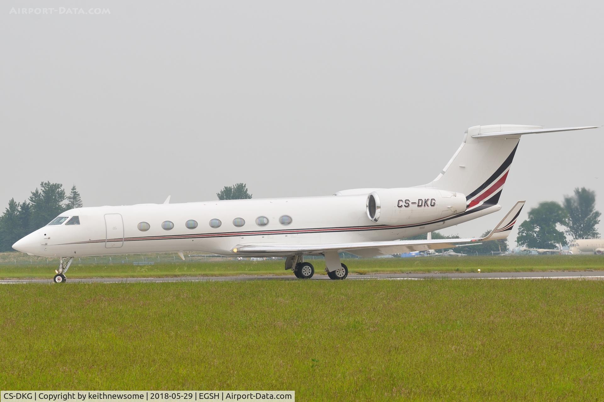 CS-DKG, 2007 Gulfstream Aerospace GV-SP (G550) C/N 5127, NetJets leaving Norwich.