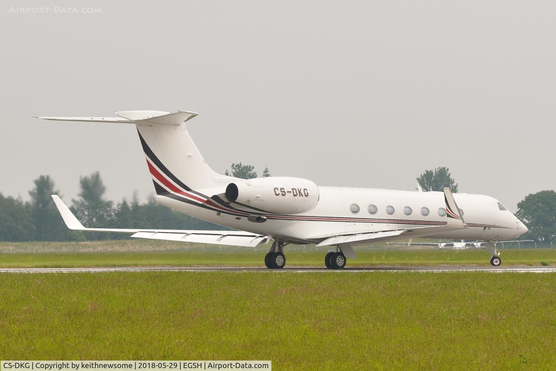 CS-DKG, 2007 Gulfstream Aerospace GV-SP (G550) C/N 5127, NetJets leaving Norwich.