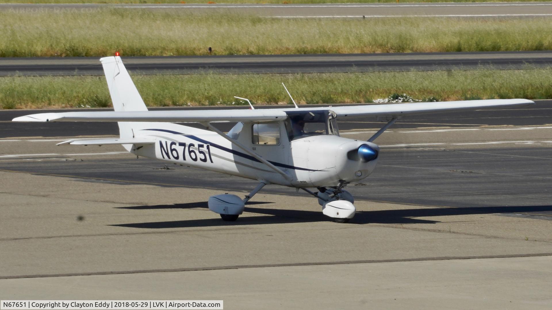 N67651, 1978 Cessna 152 C/N 15281963, Livermore Airport California 2018.
