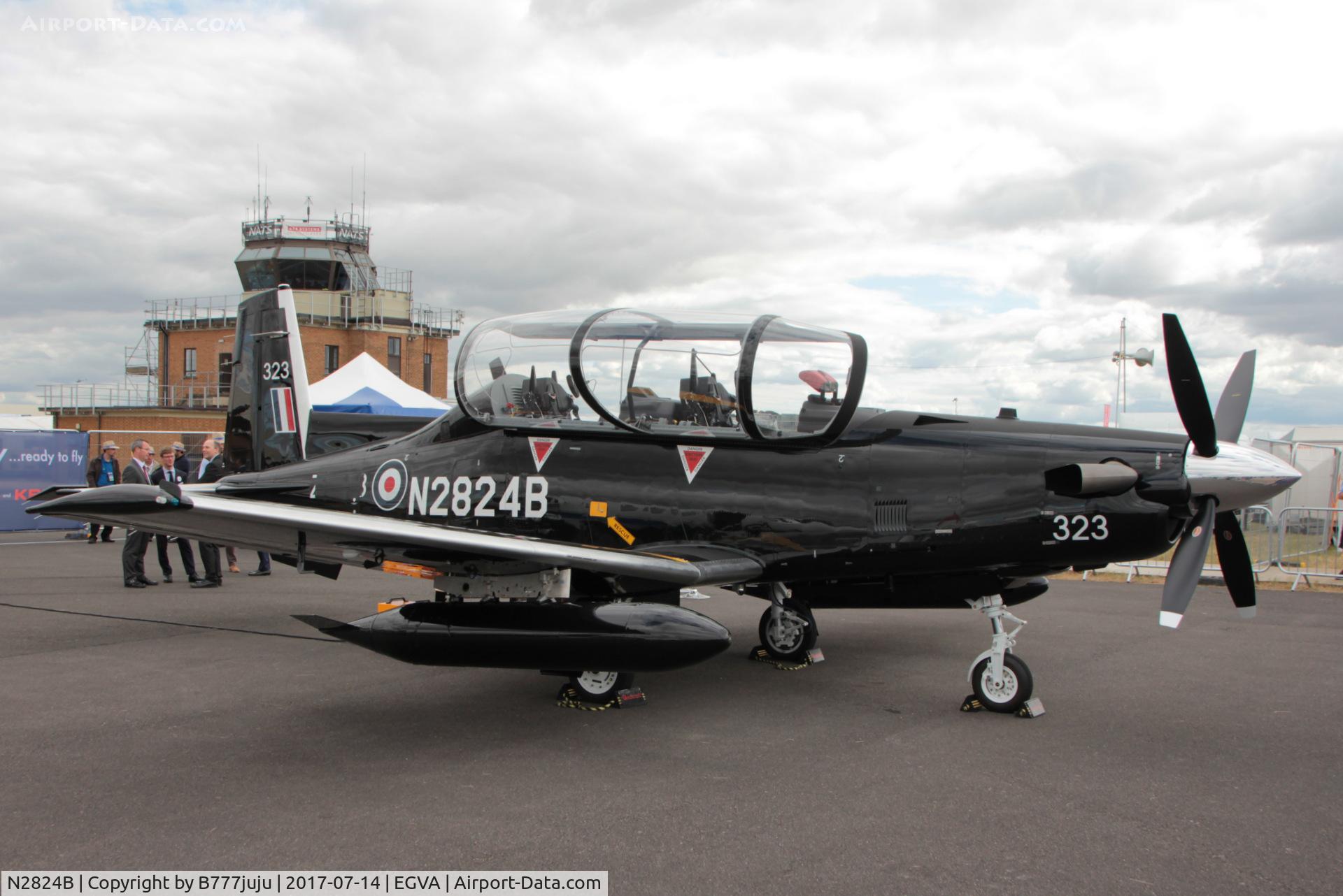 N2824B, 2017 Beechcraft T-6C Texan T.1 C/N PM-110, at TATOO 2017