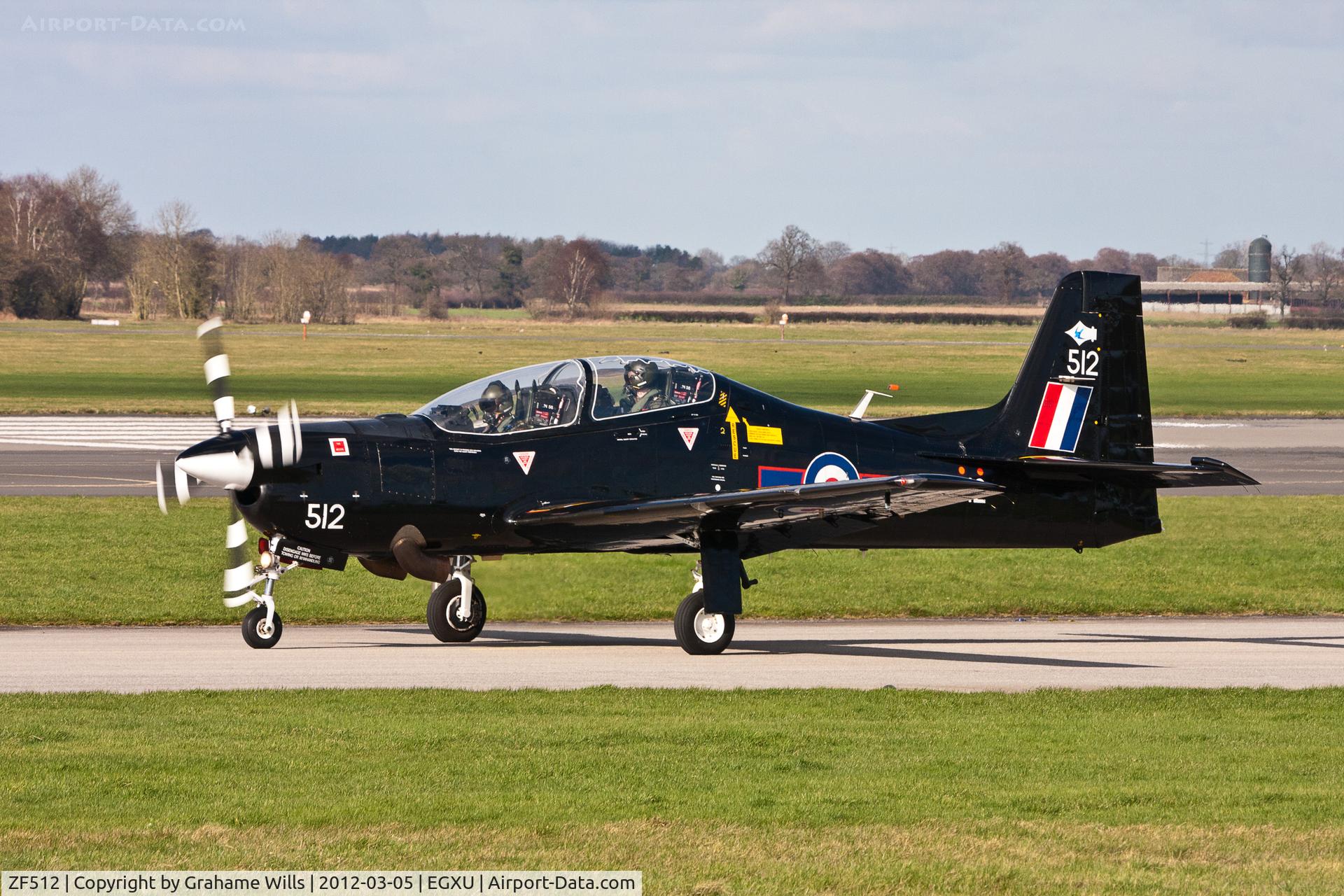 ZF512, 1992 Short S-312 Tucano T1 C/N S156/T127, Shorts Tucano T1 ZF512 1 FTS RAF Linton-on-Ouse 5/3/12