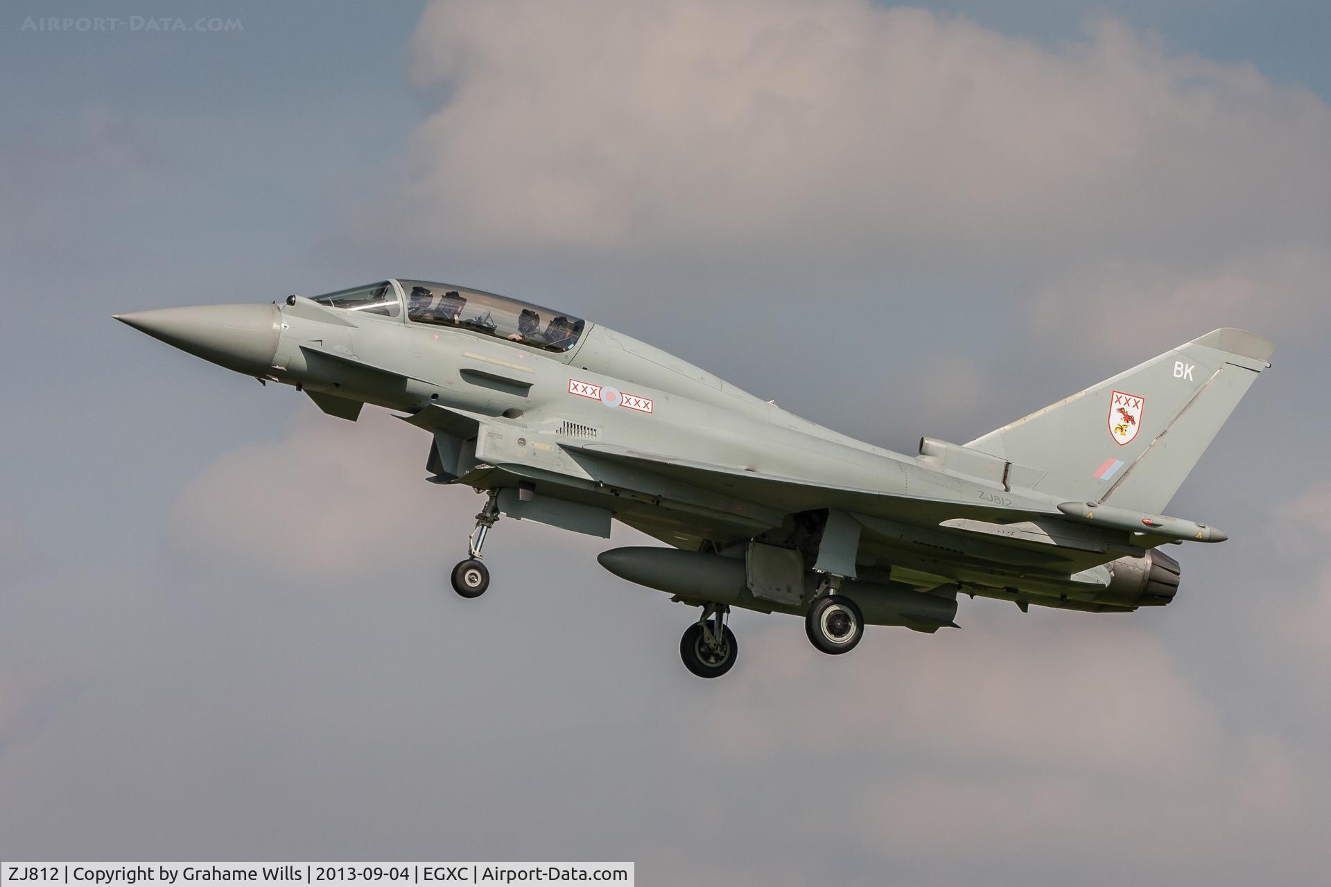 ZJ812, 2005 Eurofighter EF-2000 Typhoon T3 C/N 0085/BT013, Eurofighter Typhoon T3 ZJ812 29 [Reserve] Sqd RAF Coningsby 4/9/13